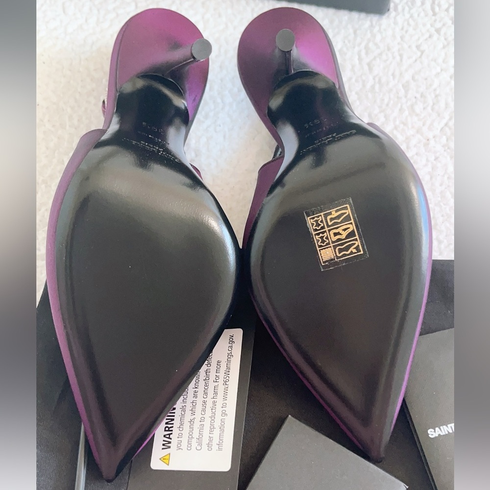 SAINT LAURENT Yasmeen 115 Slingback Pumps - Picture 9 of 16